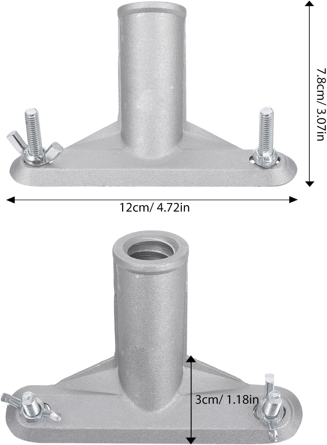 Broom Handle Adapter Bracket with Mounting Brackets for Broom Head Connection Replacement Broom Head Connector Durable Pole Handle Adapter for Floor Brooms