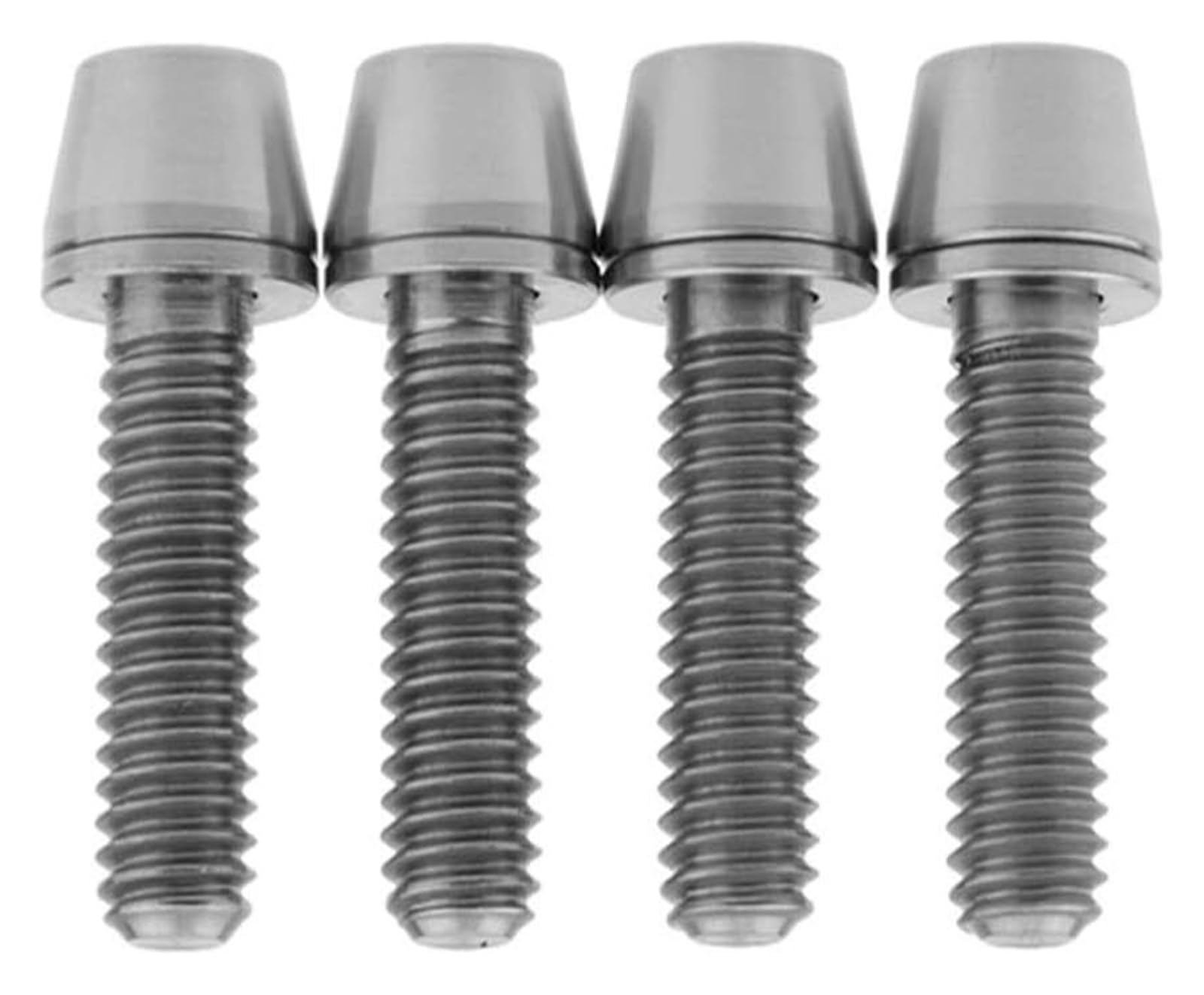 DWAMMEBRS Bolts M6x18mm Taper Allen Head Screws with Ti Washer for Bike Disc Brake Pack of 4(Titanium)