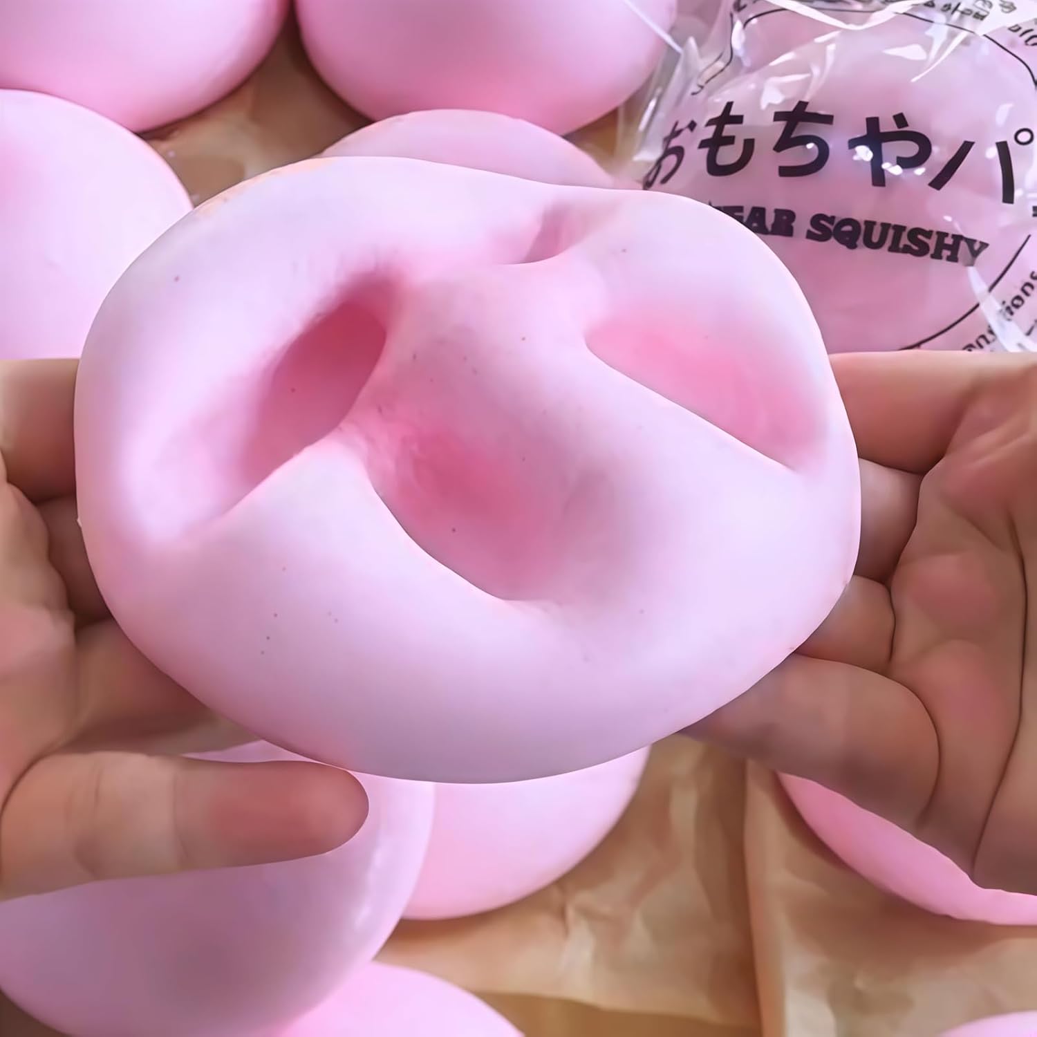 Sticky Bread Slow Rising Squeeze, 2026 Upgraped Super Soft Slow Rise Squeeze Toys, Realistic Bread Shape Squeeze Toy, Pink Bread Food Squishies for Stress Relief,Gift for Family