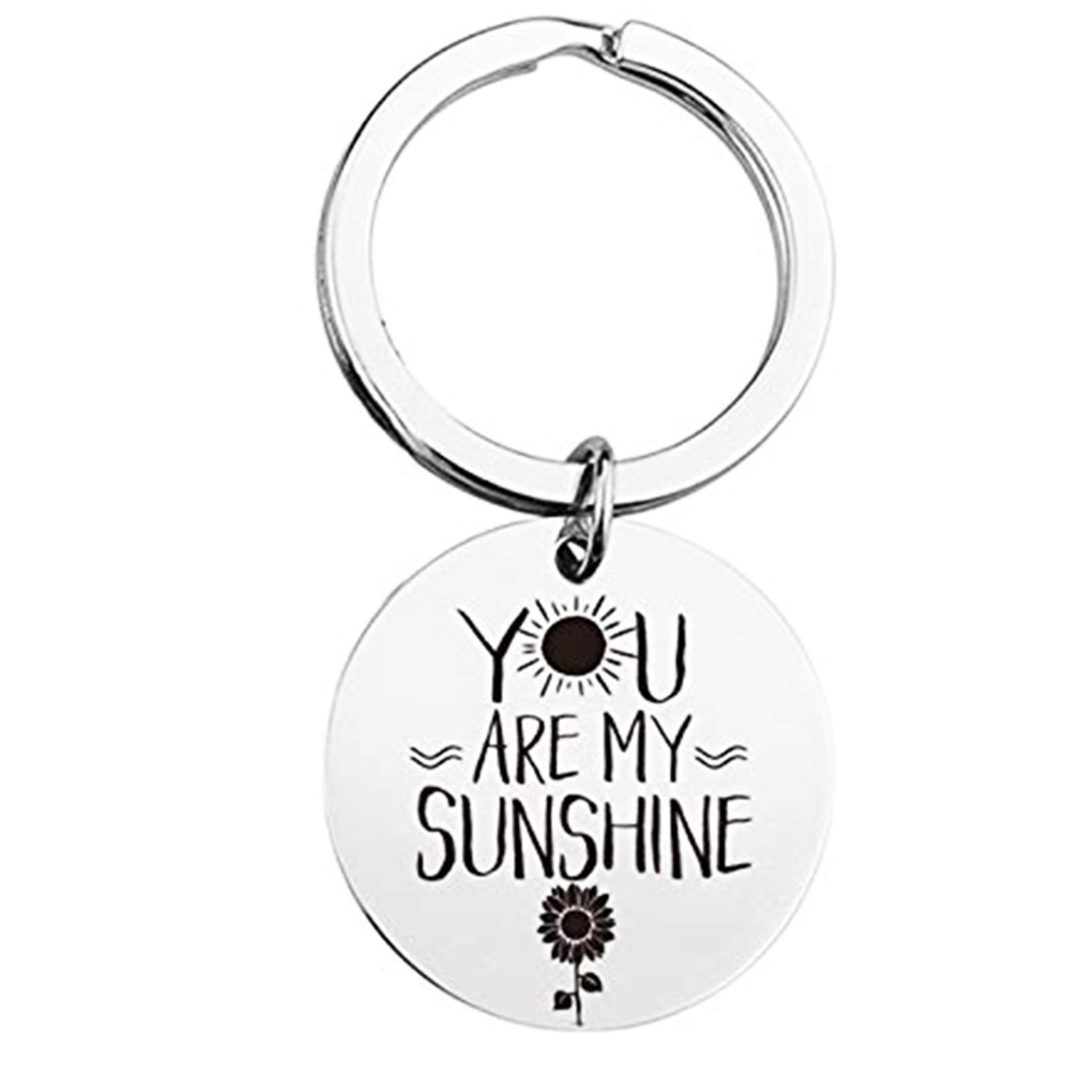 Funny Keychain Gift for Him Her Mini Sweet Key Ring Gift for Women Men Girlfriend Boyfriend Husband Wife Couple Best Friend You Are My Sunshine Keychain Jewelry For Valentine, Christmas, Anniversary