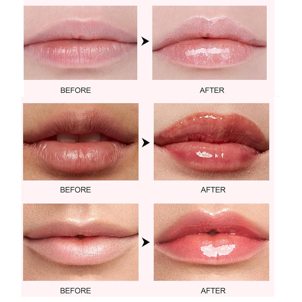 Baorder 2PCS Plumping Lip Oil With Chili Extract-Fuller Lips Instantly!Clear Pink Plumper Pout Lips Lip Gloss,Hydrating Nourishing Tinted Lip Balm Liquid Lipstick for Moisturizing Lips (02 - Image 3