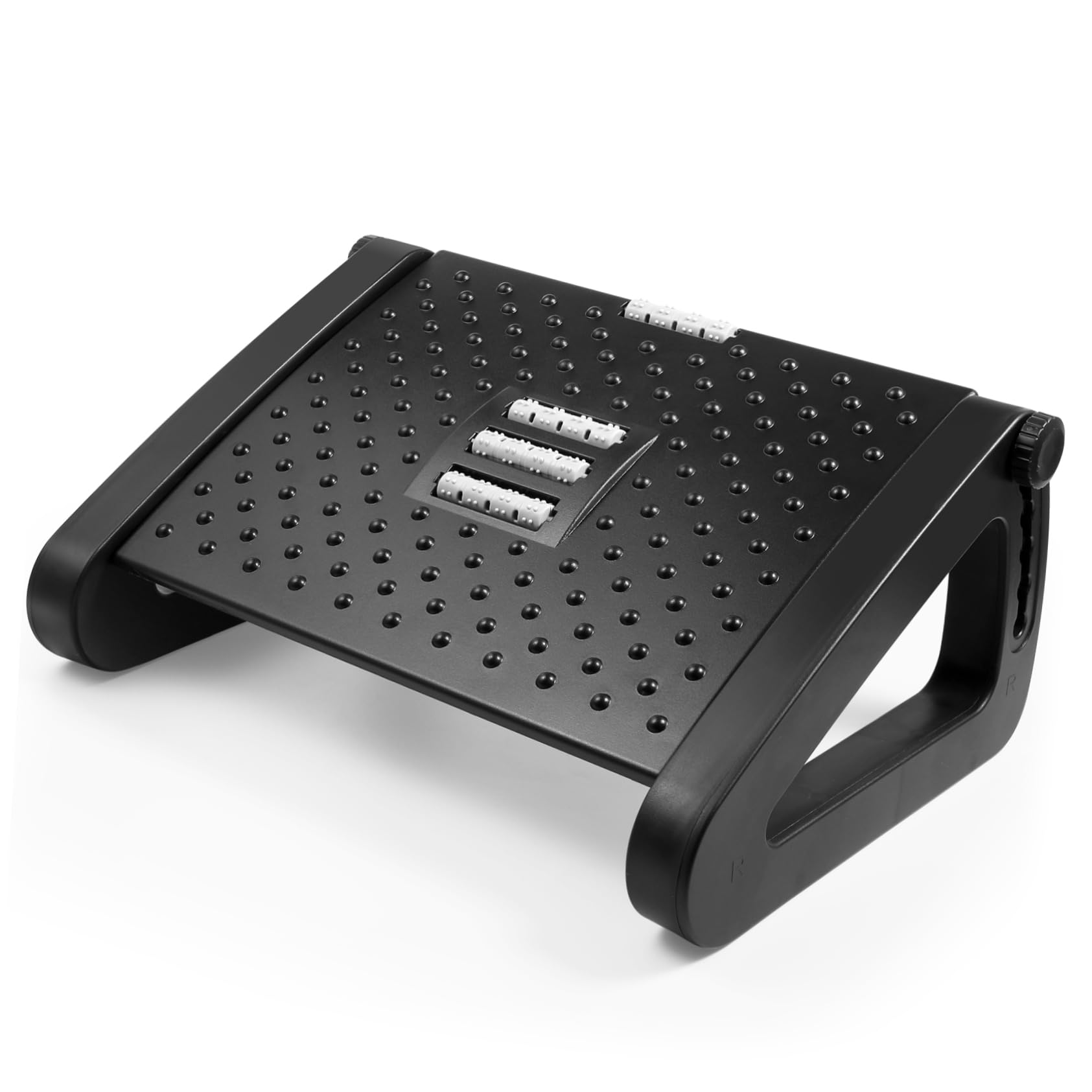 Reposapiés Material Abs y PP con Altura Ajustable de Oficina Ergonómico y Diseño Multifuncional Adecuado para Trabajo en Escritorio y Hogar