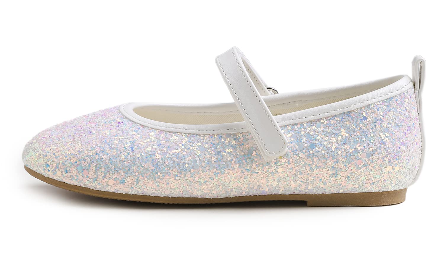 FEVERSOLE Girls Cute Dress Mary Jane Shoes Soft Party Holiday Ballet Flats