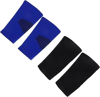 SKISUNO Mangas Protectoras Brazo Infantil 2 Pares Soporte Elástico Transpirable Para Deportes Baloncesto Ciclismo Voleibol y Gimnasio Protección Deportiva Para Niños Azul y Negro