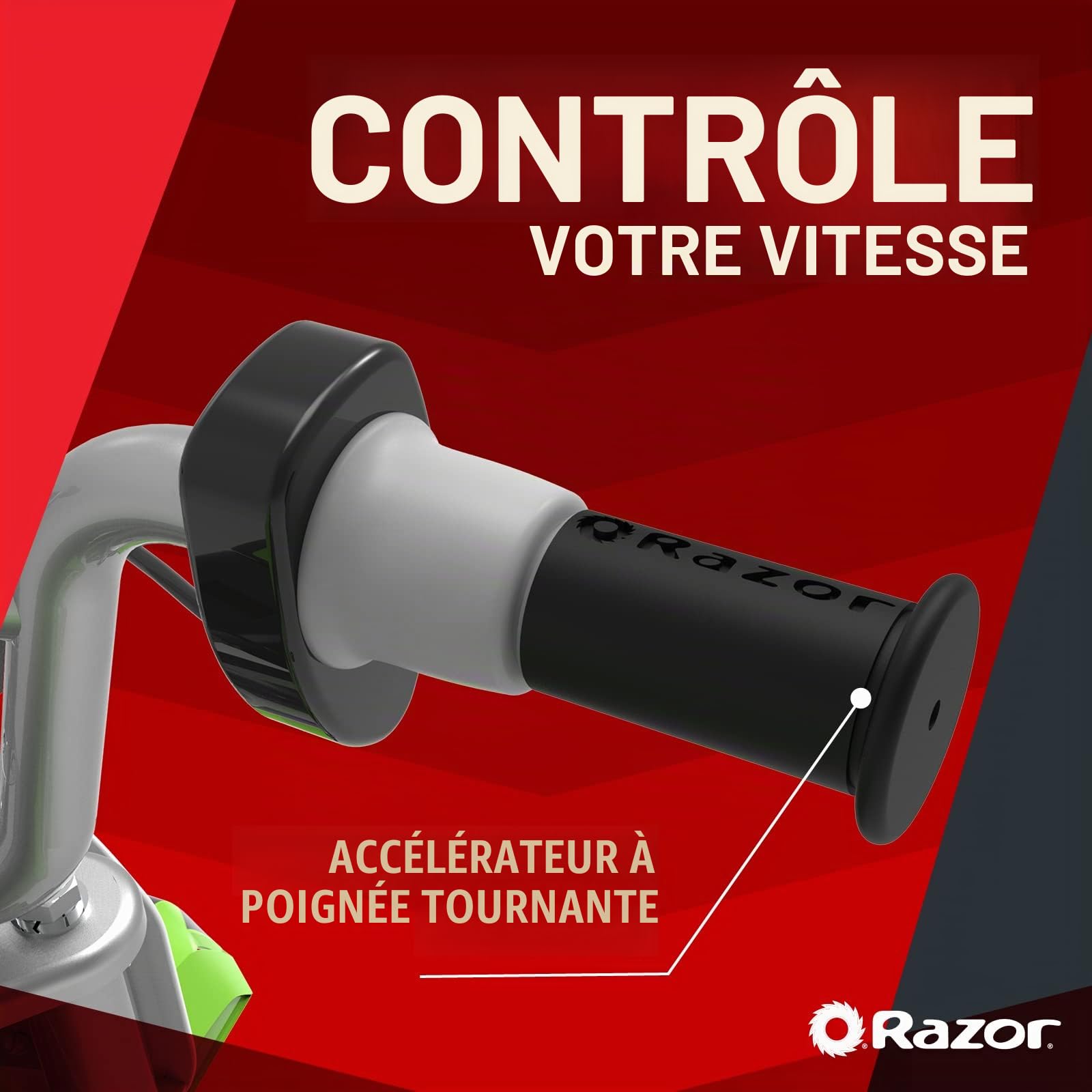 Razor Electric Motorbike-SX350 McGrath Dirt Bike pour les enfants de 13 ans et plus avec une vitesse maximale de 14 mph et une autonomie de 30 minutes, 250W avec une batterie 24V 7Ah et des pneus 12 »