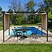 Aoodor 12 x 12 ft Outdoor Pergola with Retractable Shade Canopy, Matte Aluminum Frame, 4 Roller Shade Curtains, Grape Trellis for Patio, Backyard, Garden, and Deck, Brown
