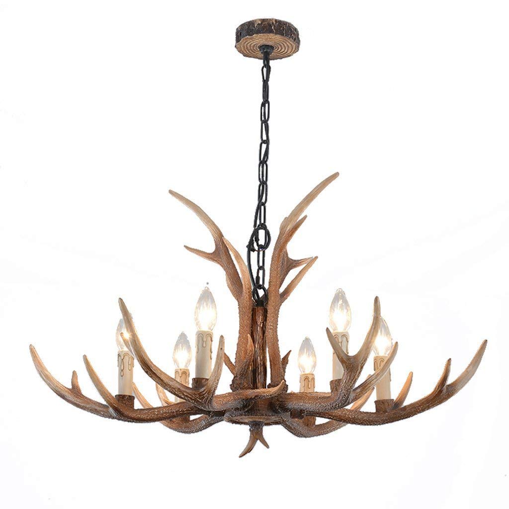 SYAXVOM Antler Chandelier Lamp Retro Nostalgic Restaurant Lighting Creative Personality