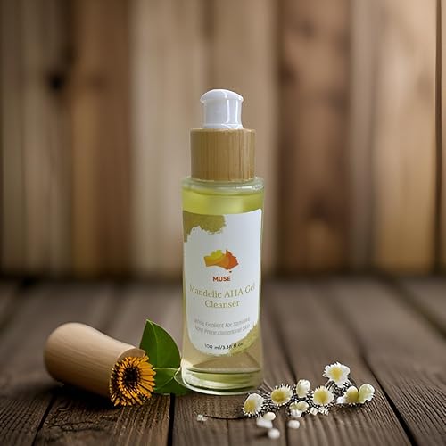 Muse Mandelic AHA Gel Cleanser Mandelic Acid Exfoliante suave para piel propensa al acné tono y textura opacos, congestionados e irregulares