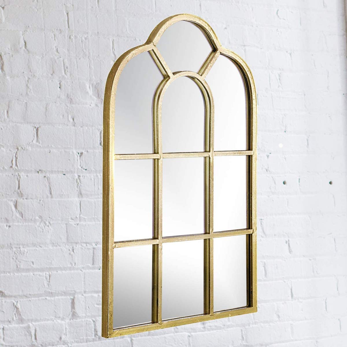 Buy NineShow Vintage Window pane Mirror, Decorative Arch Wall Mirror