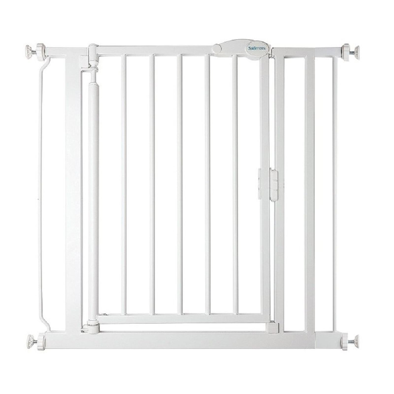 Safetots Puerta de Seguridad Autoajustable con Cierre Automático, Estrecha, 68,5cm - 75cm, Negra Mate, Puerta de bebé con cierre automático, Barrera de seguridad para niños pequeños — view 20