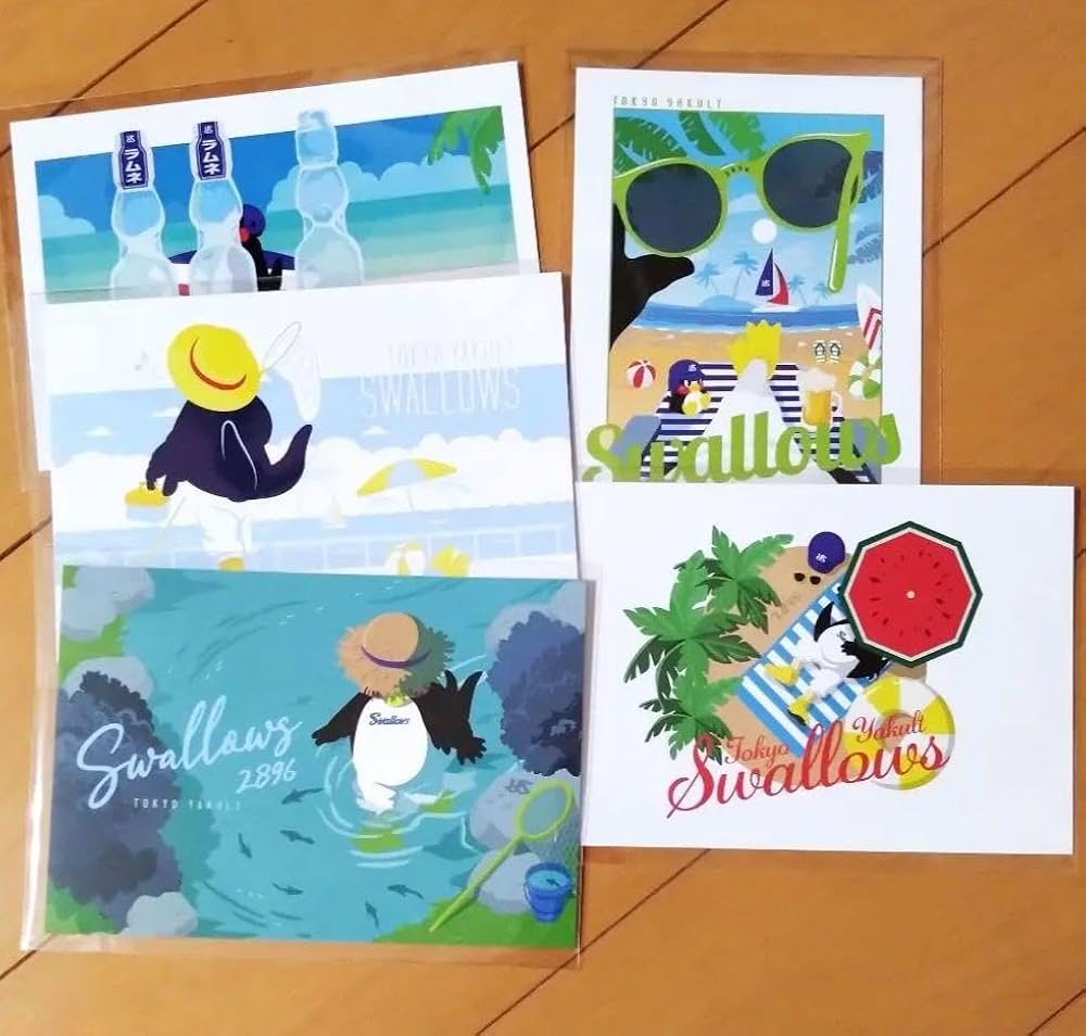 Amazon | スワローズ つば九郎 ポストカード 5枚セット | ポスト