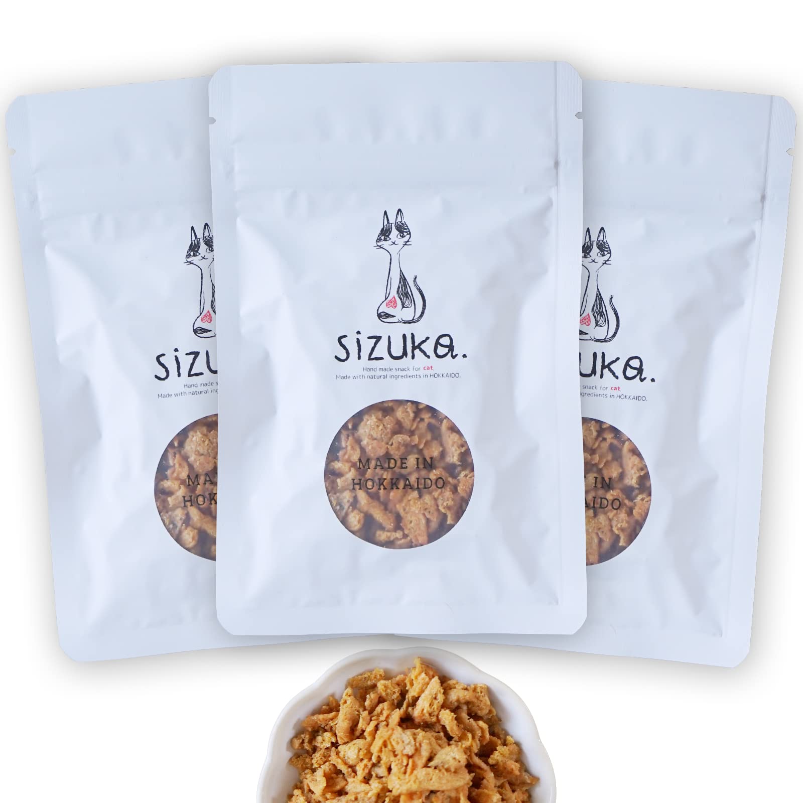 Amazon | sizuka. サーモンフレーク 1袋20g×3袋（猫用）◇ 無添加