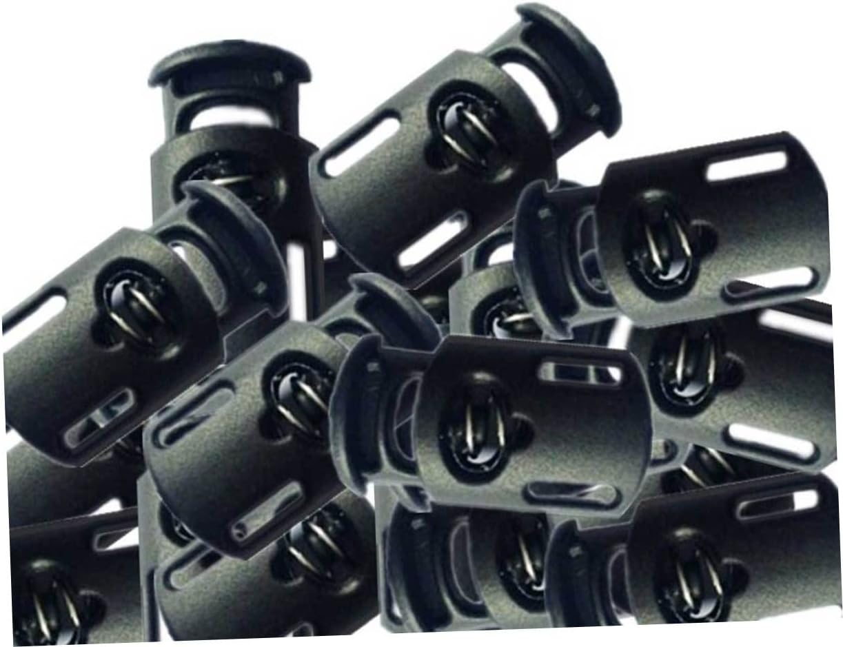 200 Pcs Black Plastic Cord Locks for Drawstring Cord