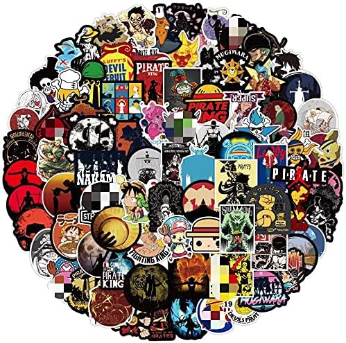 Anime Stickers for Laptop (100 Pack ) Anime Stickers,Japanese Anime Cartoon Sticker Pack for Water Bottle Skateboard Luggage Guitar Bumper Computer Desk,Cool Gifts for Boys Teens Kids