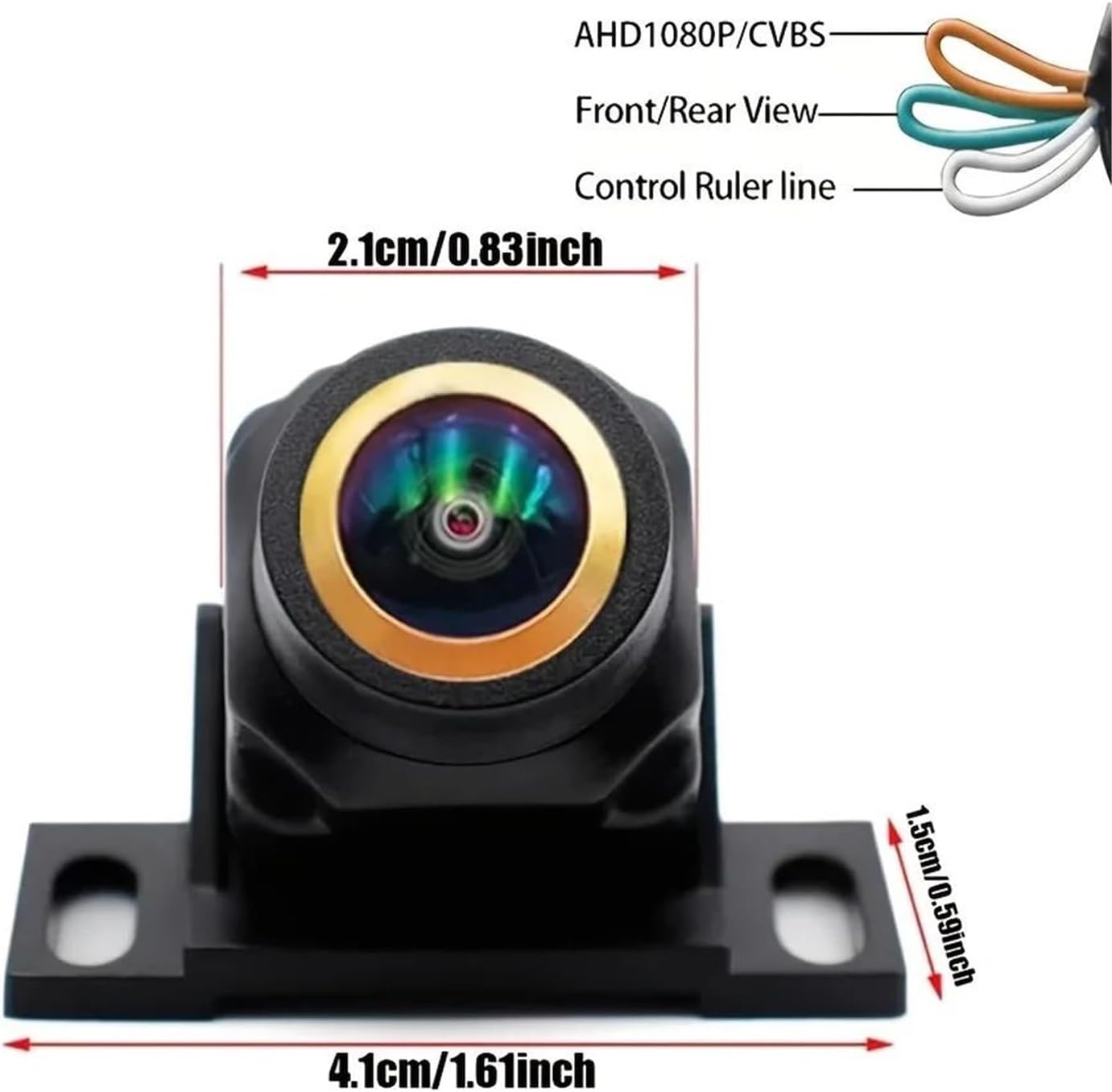 Reversing Camera Replacement for Pickup 1080p Video Capture AHD 1080P Fisheye Rear-View Backup Camera with Night Vision - Universal Display image 2