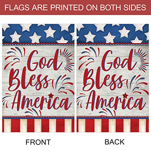 Morigins God Bless America 4Th Of July House Flag Double Sided Patriotic Strip And Star American Flag Independence Day Yard Outdoor Decoration 28X40 Inch #TOP2