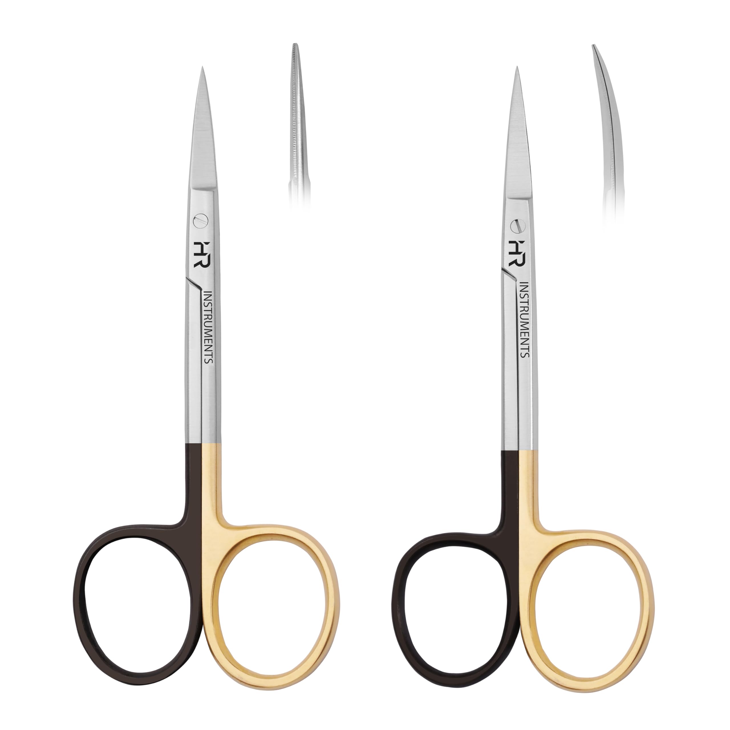 Iris Micro Dissecting Precision Lab Scissors, Fine Point Straight - Perfect for Doctors, Nurses, EMS, Students, Education & Training supercut serrated straight and curved(Pack of 2)