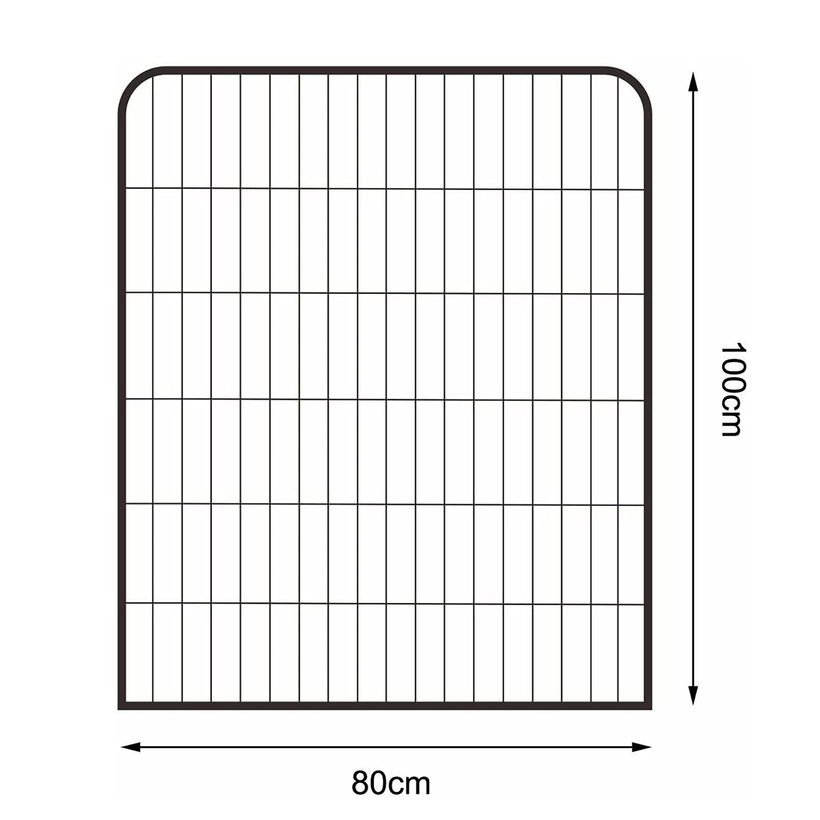 lionto Freigehege für Welpen & Kleintiere aus robustem Metall, 77x100 cm, erweiterbares Welpengitter für Wohnung, Hundezaun für den Garten inkl. Tür mit Verriegelung, witterungsbeständig, 8 Elemente
