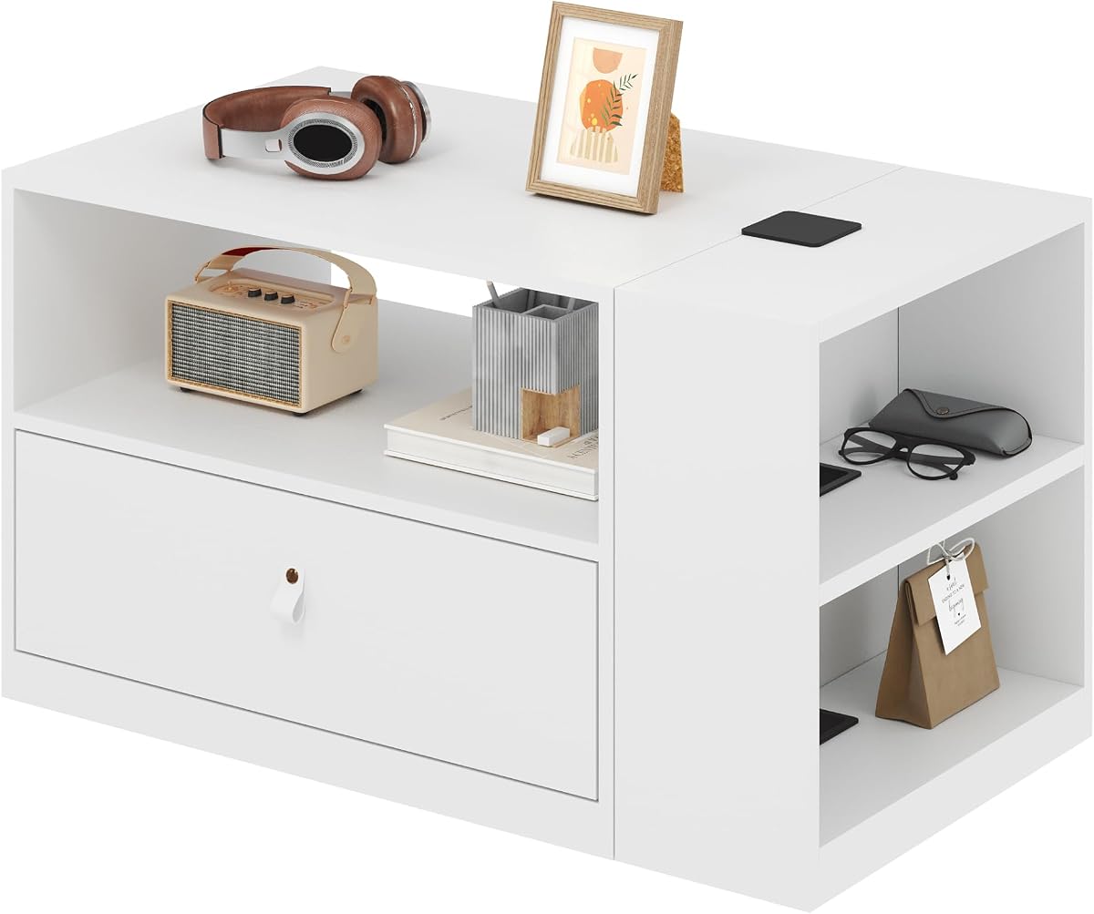 Archivador móvil H7 CAB con cajones de almacenamiento, debajo del escritorio | Archivador con cajones de almacenamiento para organización de oficina. Mueble debajo del escritorio para escritorio de pie y oficina en casa, blanco