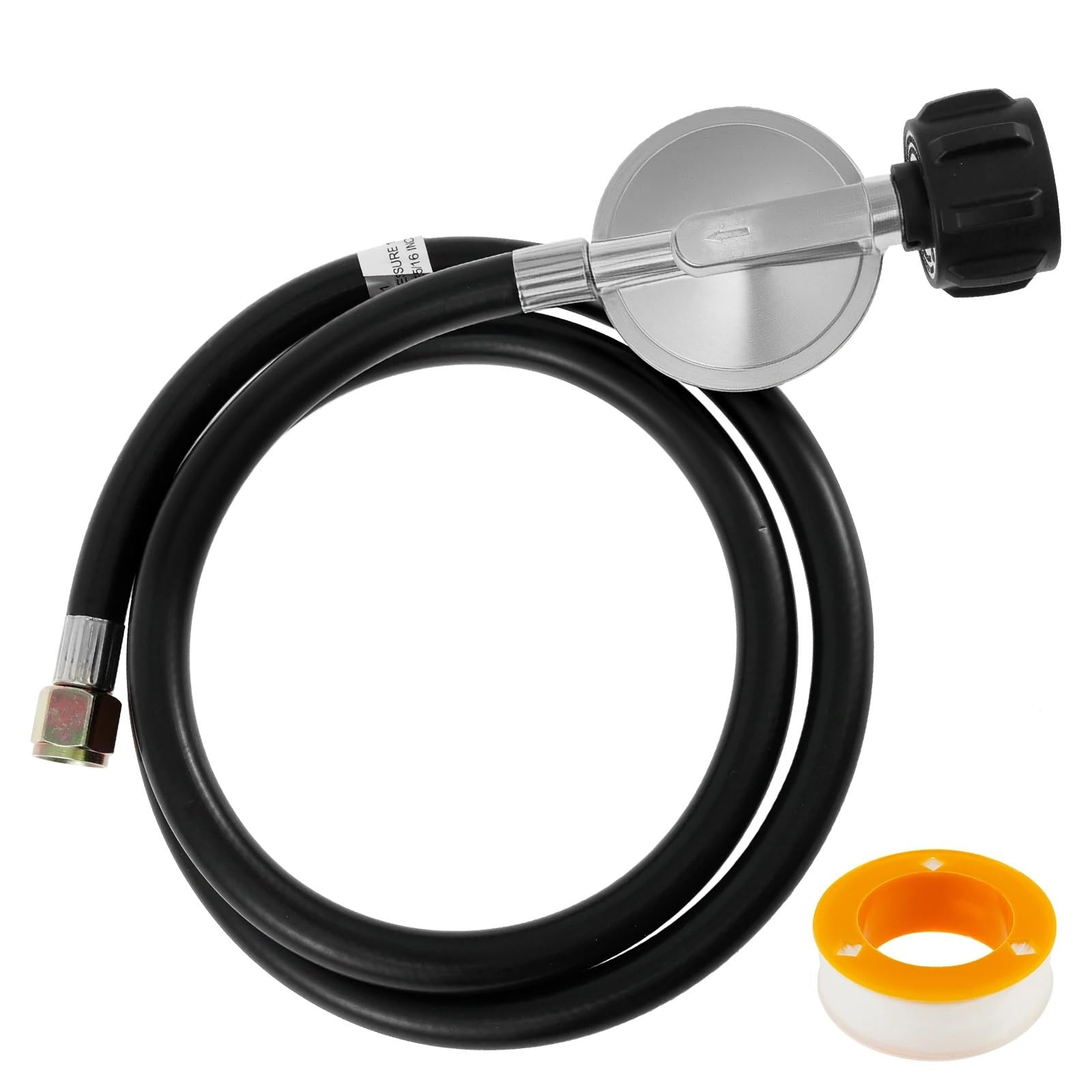 Adaptador de manguera de cilindro regulador de propano con manguera de alta presión para parrilla de gas