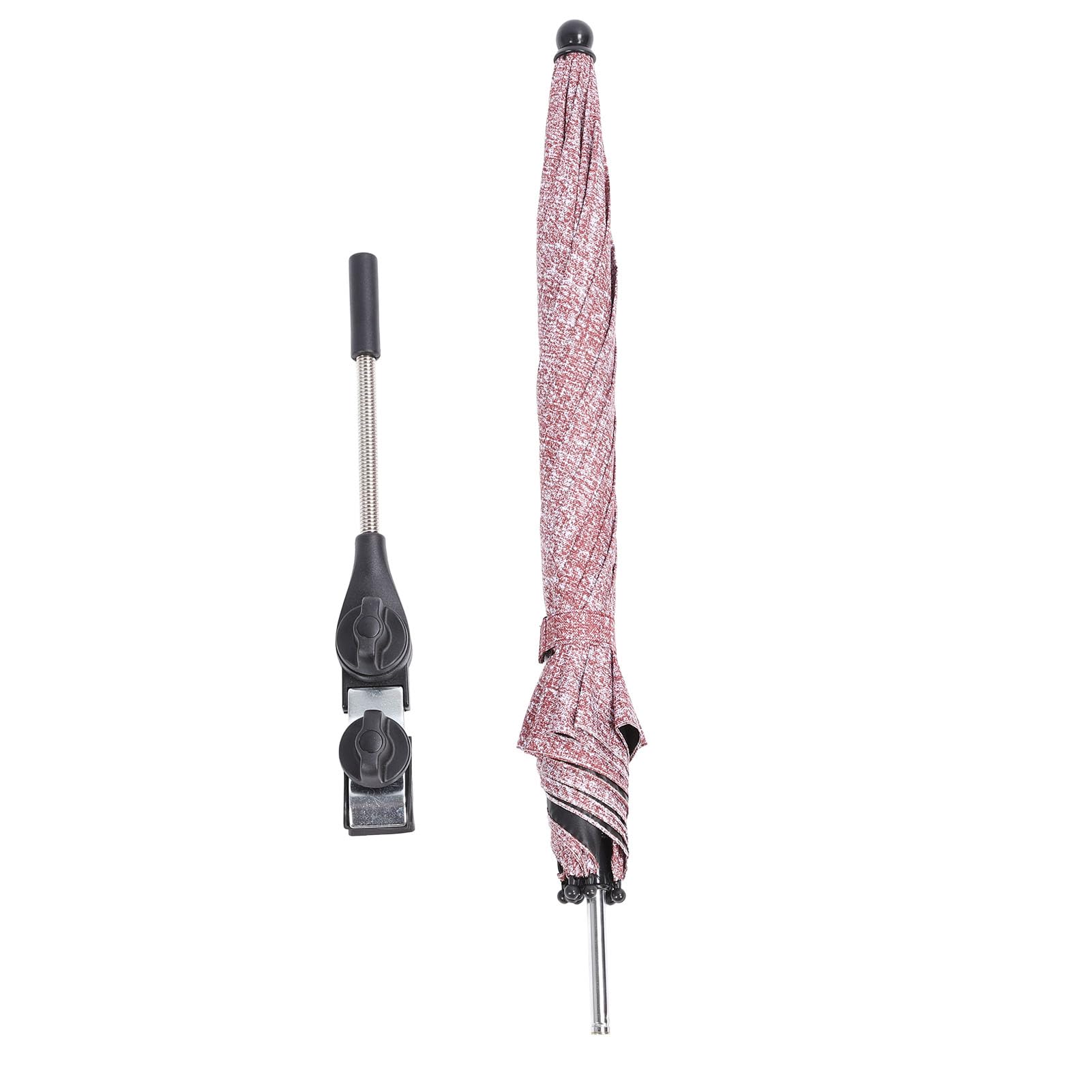 Baby Stroller Parasol Clip On Sun Shade Sun Protection with Adjustable Clamp for Outdoor 85cm Large Version (Denim Red)