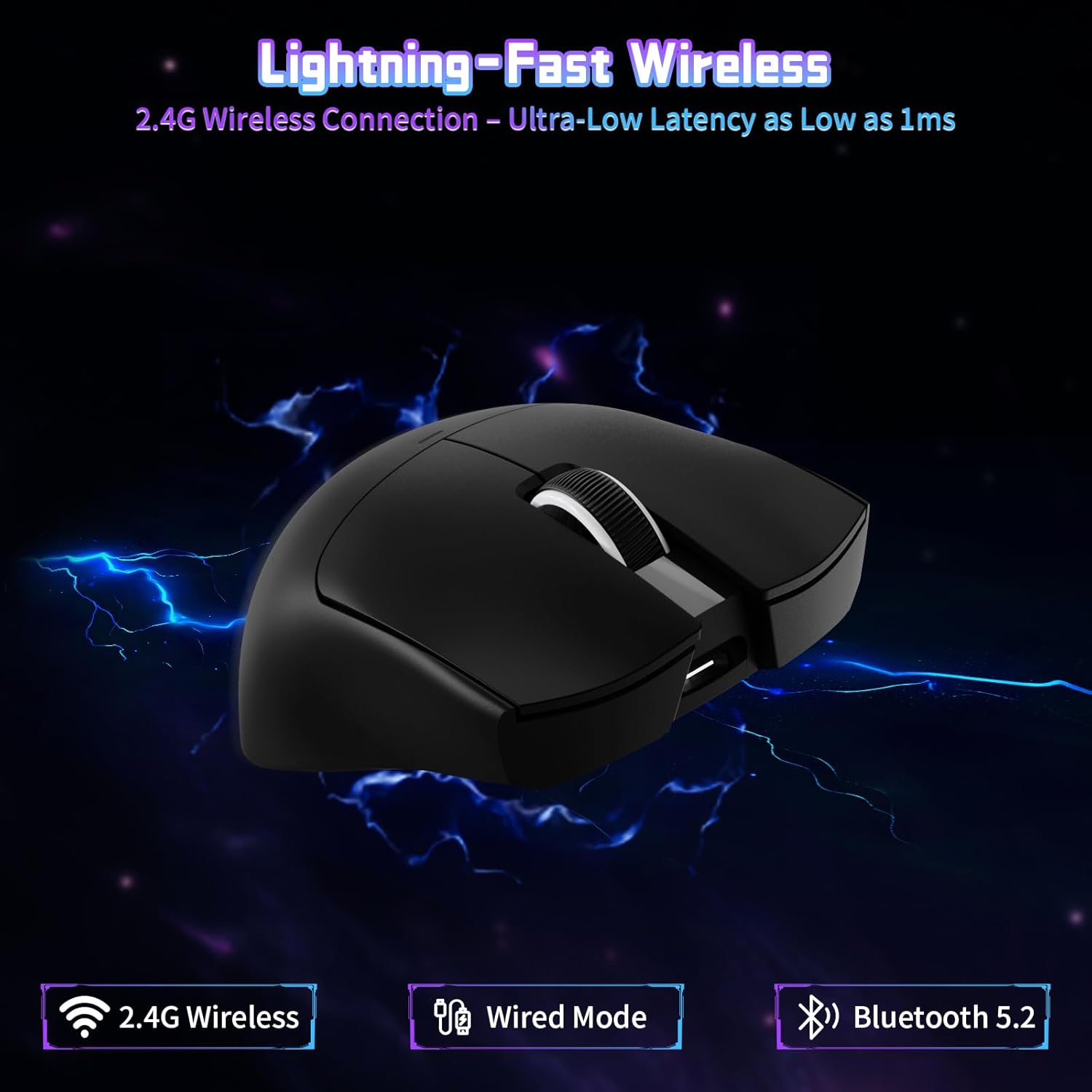 ATTACK SHARK X11SE Lightweight Wireless Gaming Mouse, 59g Tri-Mode BT/2.4G Wireless/Wired Gaming Mouse, PixArt PAW3311 Gaming Sensor, 22000 DPI, Office Mice for PC/Xbox/Win/Mac (Black)