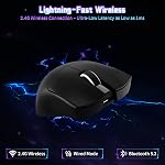 ATTACK SHARK X11SE Lightweight Wireless Gaming Mouse, 59g Tri-Mode BT/2.4G Wireless/Wired Gaming Mouse, PixArt PAW3311 Gaming Sensor, 22000 DPI, Office Mice for PC/Xbox/Win/Mac (Black)