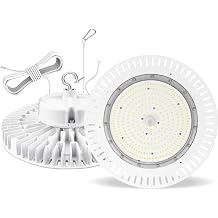 150W LED High Bay Light, AC100-277V 21,000LM 0-10V Dimmable Equiv. to 650W HID/HPS UL Listed IP65 Waterproof 5000K UFO LED Shop Lights for Warehouse Factory Gym Area Light