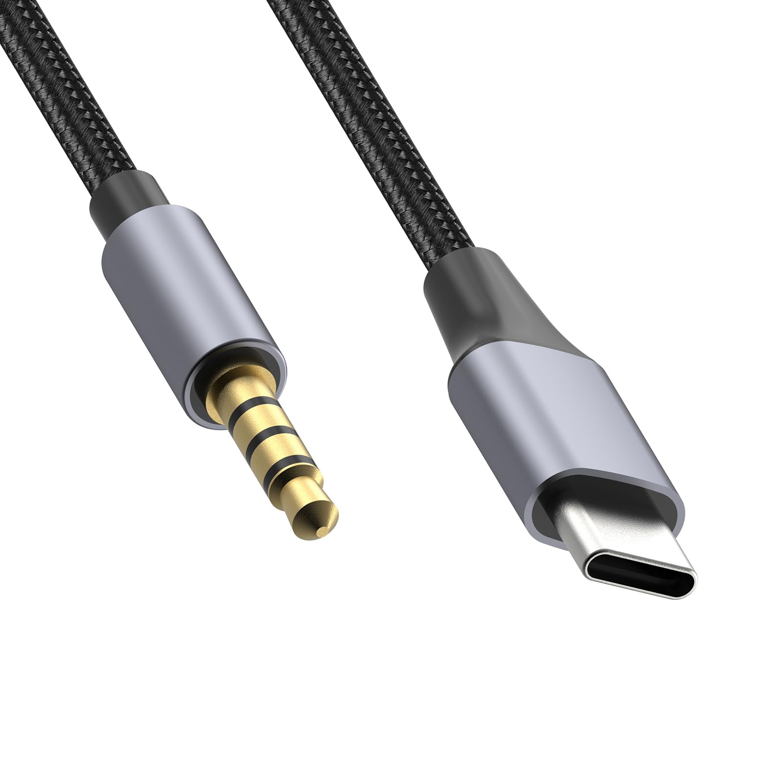 MOTONG USB Typ C auf 3,5 mm AUX-Klinkenkabel, USB-Typ-C-Stecker auf 3,5 mm TRRS-Audio-Stecker, Kopfhörer, Auto-Stereo-Kabel, Adapter für Handy, Tablet