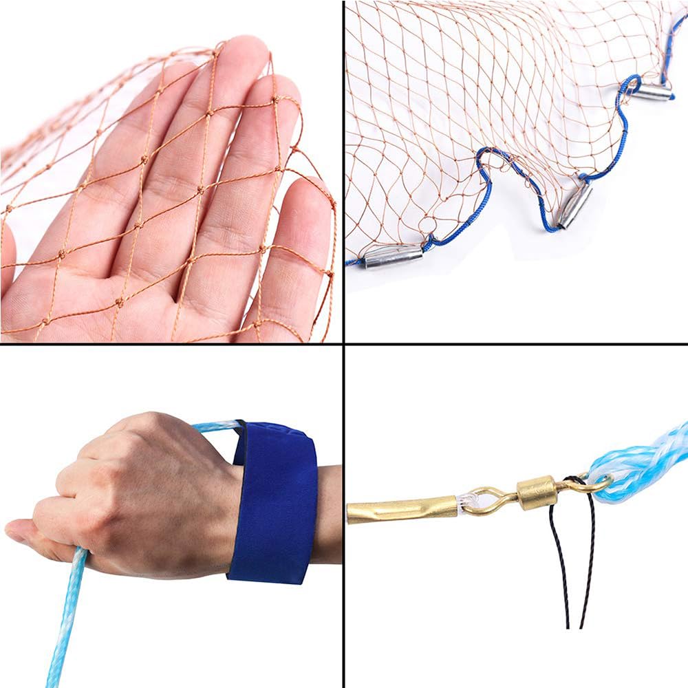 Lawaia Wurfnetz Zum Fischen Fischernetz Cast Net Angelnetz Handwurf Fishnets Fischreuse Angelnetz Aus Nylon Fische Angeln Mesh American Style Falle Net Angelzubehö