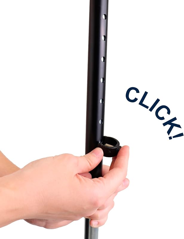 KMINA négylábú járóbot ergonomikus fogantyúval, állítható magasság 155cm felett, stabil 1,5kg