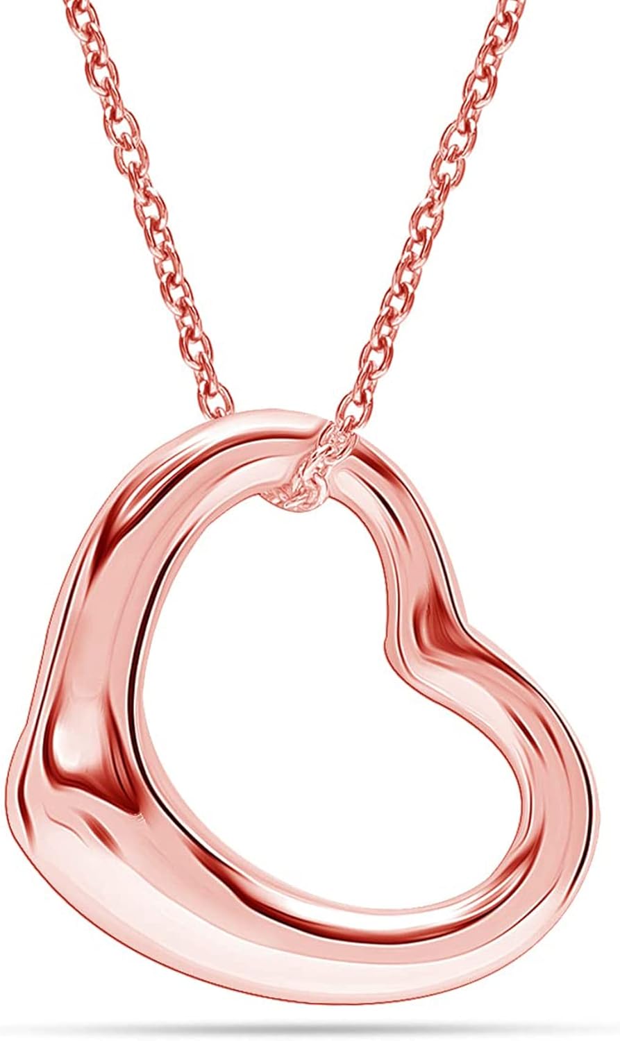 LeCalla 925 Sterling Silver Necklace Jewelry Lightweight Pendant with 18 inches Chain Necklace for Women Teen