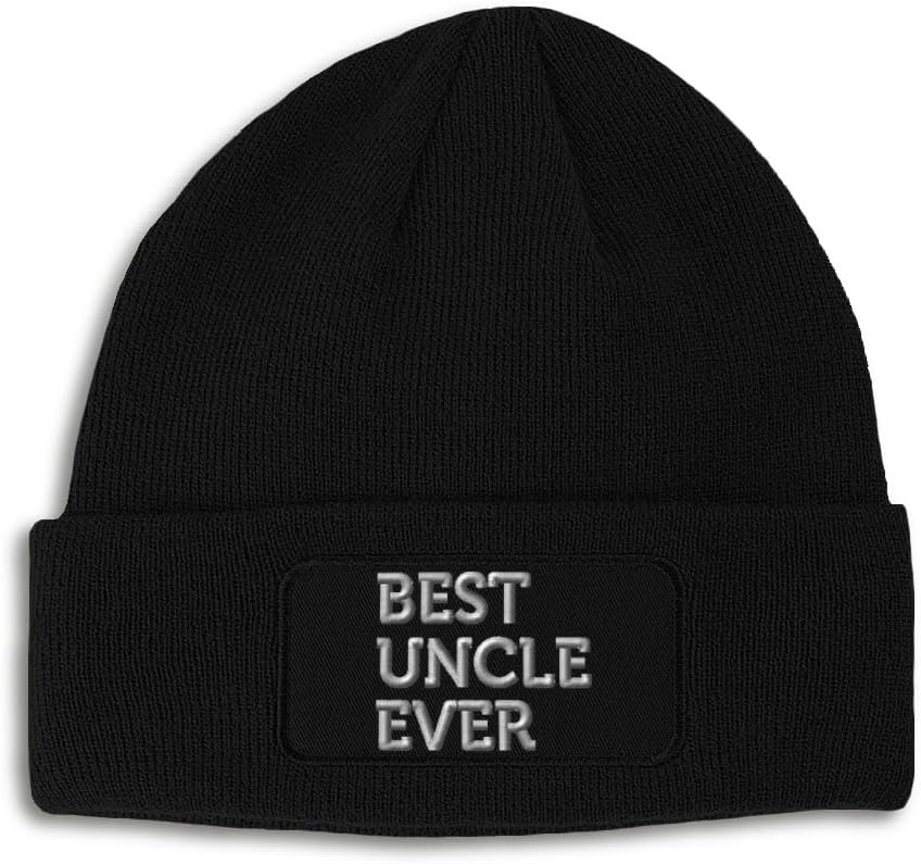 Patch Beanie Best Uncle Ever TIO Funcle Skull Cap Hats for Men & Women Acrylic Winter Hats One Size
