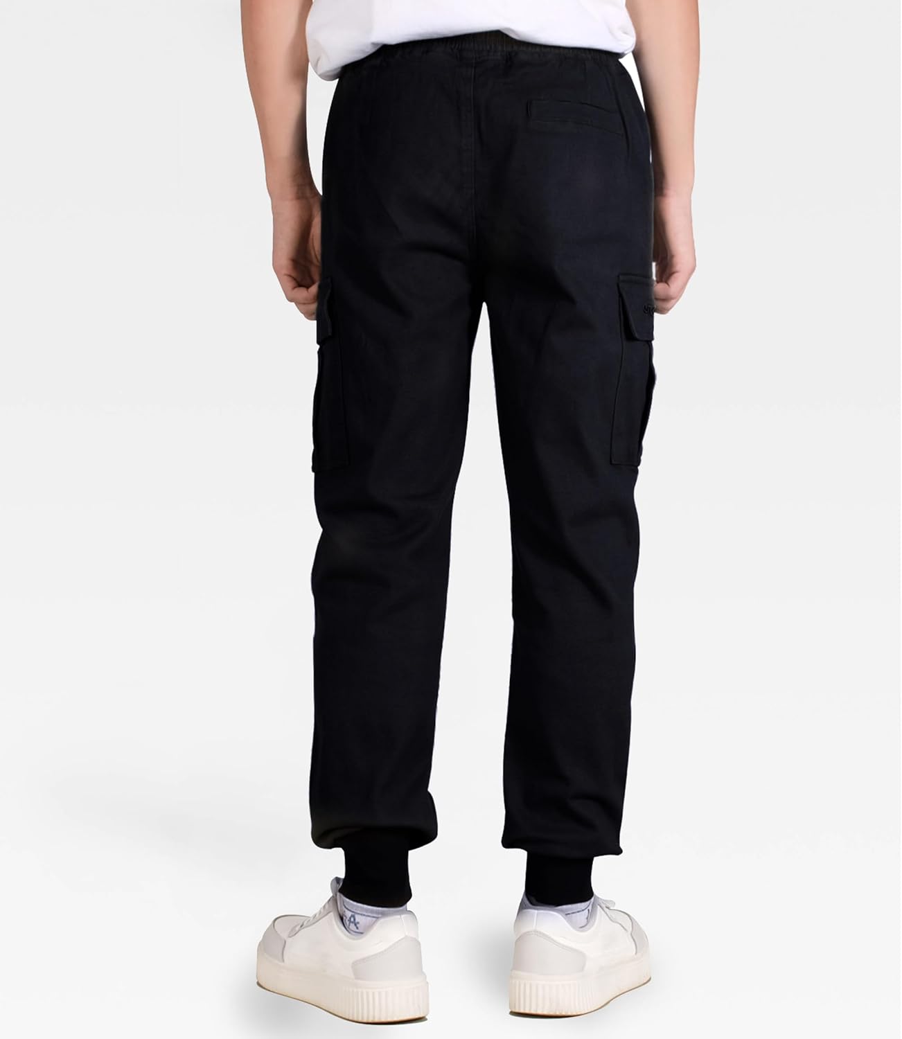 TLAENSON Boys Joggers Cargo Pants for Kids Drawstring Elastic Waist Cotton Twill Jogging School Pant - Image 7