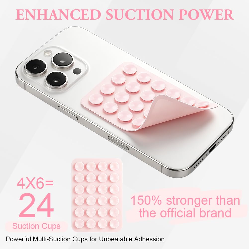 Ainiv 8 Stück Handy Saugnapf, Silikon Handyhalterung, Silikon Saugnapf Handyhülle, Freihändig Sticky Saugnapf Handyhülle für Mobile Stromversorgung, Selfies und Videos (8 Farben)