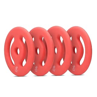 JIMWALT Jimwalt Premium Neoprene Coated Weight Plates | Reach Compliant| From the House of Healthycliq| Sedex Certified| Strength Training Weight for Home Gym (1 to 10 Kg 30 MM Center Hole) (3kg*4=12kg)