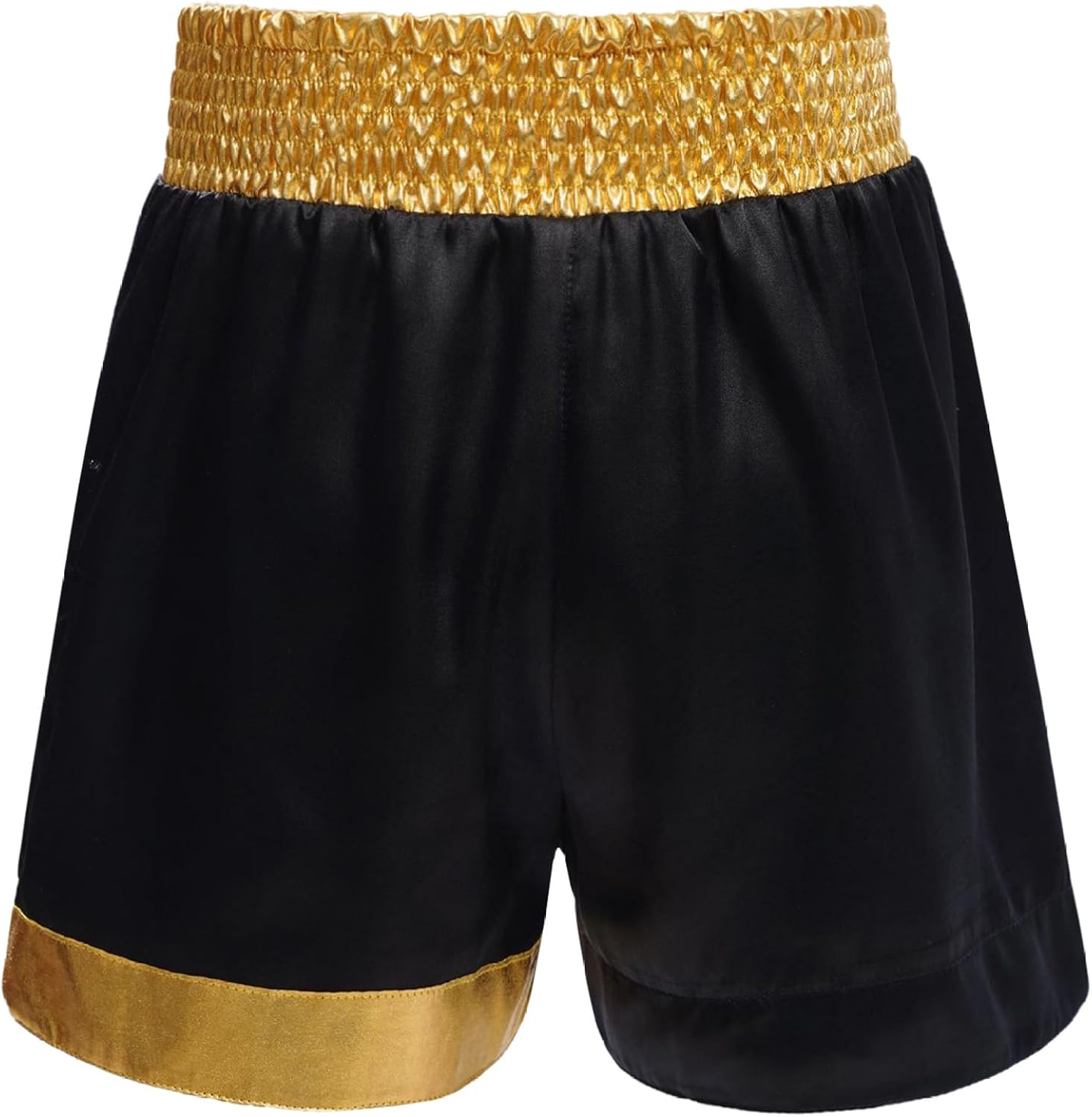 Kids Boys Boxing Costume Metallic Waist Trunk Shorts Halloween Boxer Cosplay Boxing Uniform