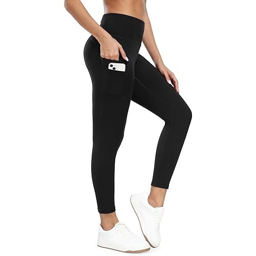 Ewedoos Leggings with 5 Pockets for Women Yoga Pants 25"/ 27" Workout Leggings for Women Tummy Control Running