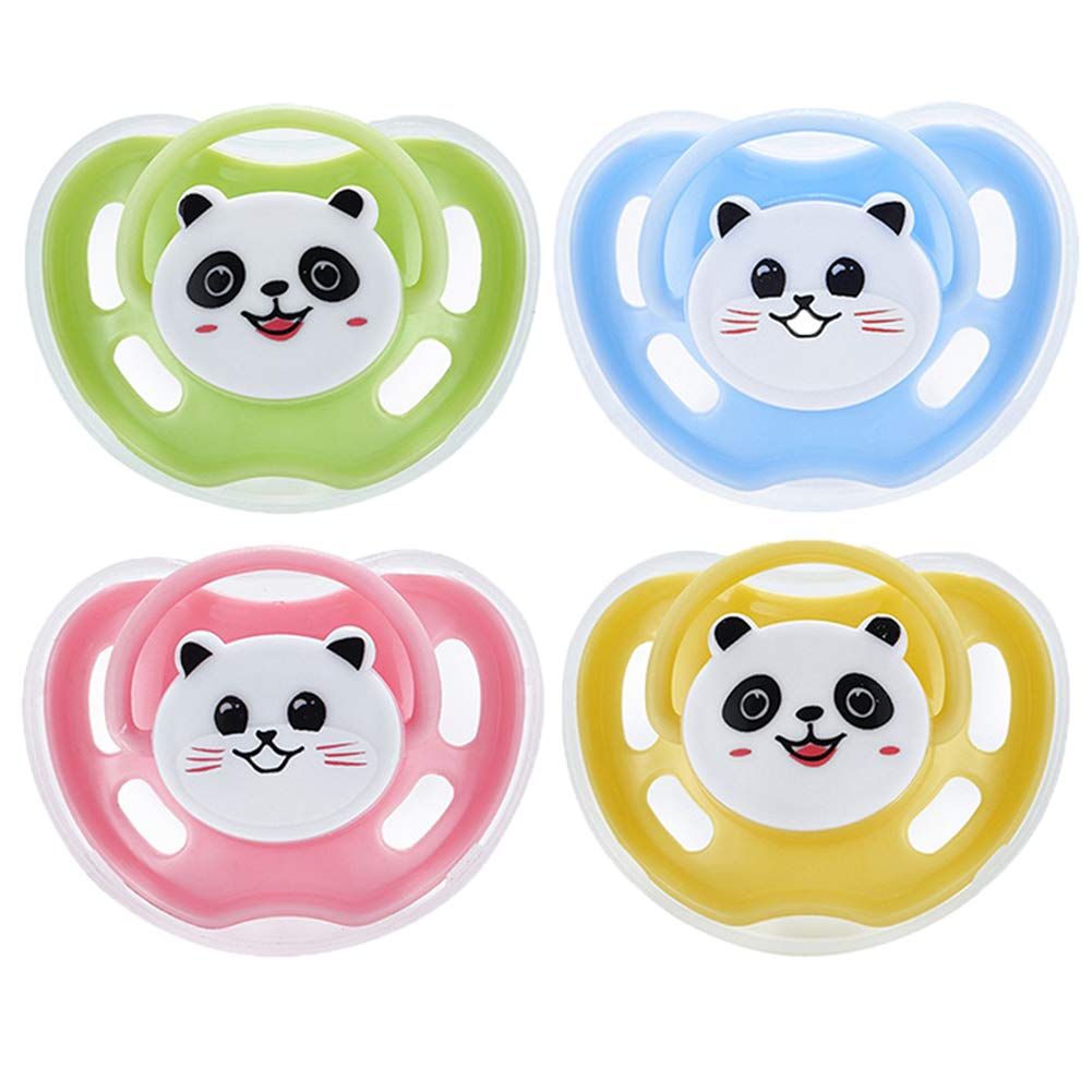 BESLIME Night and Day Silicone Soothers,Air Soother,6-18 Months, Silicone, Butterfly with Lid,BPA Free,4 Pcs