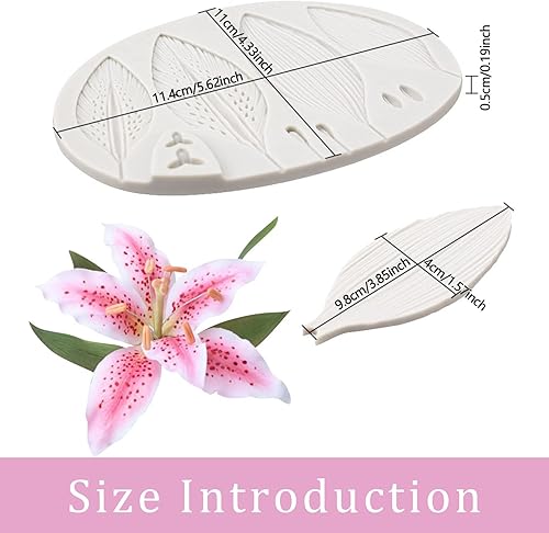 Miniatura 6 de Molde de fondant de flores moldes de silicona para decoración de tartas de flores de lirio para decoración de cupcakes mousse chocolate de caramelo