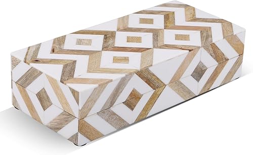 Miniatura 62 de Handicrafts Home Colección Marquet Array - Joyero decorativo hecho a mano para recuerdos, baratijas y decoración del hogar, caja para almacenamiento