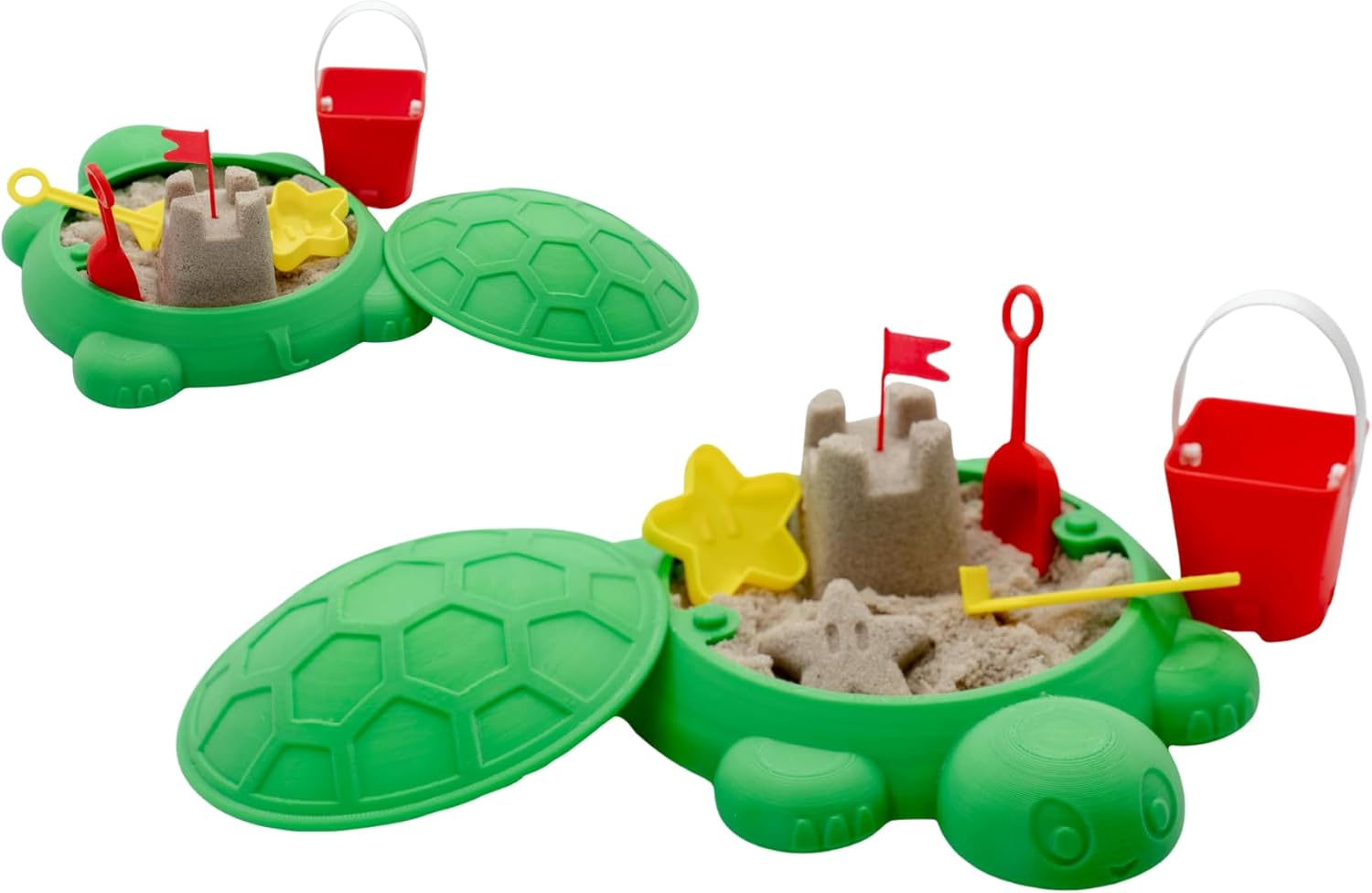 Desktop Turtle Sandbox with Sand and Mini Tools | Zen Garden Anxiety Stress Relief Toys | Shovel Castle Office Desk Decor Trends