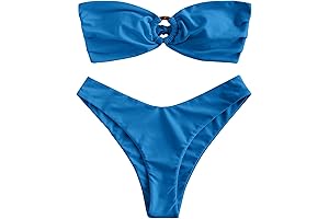 ZAFUL Tie Dye Crisscross Halter Strappy Back Bikini Swimsuit