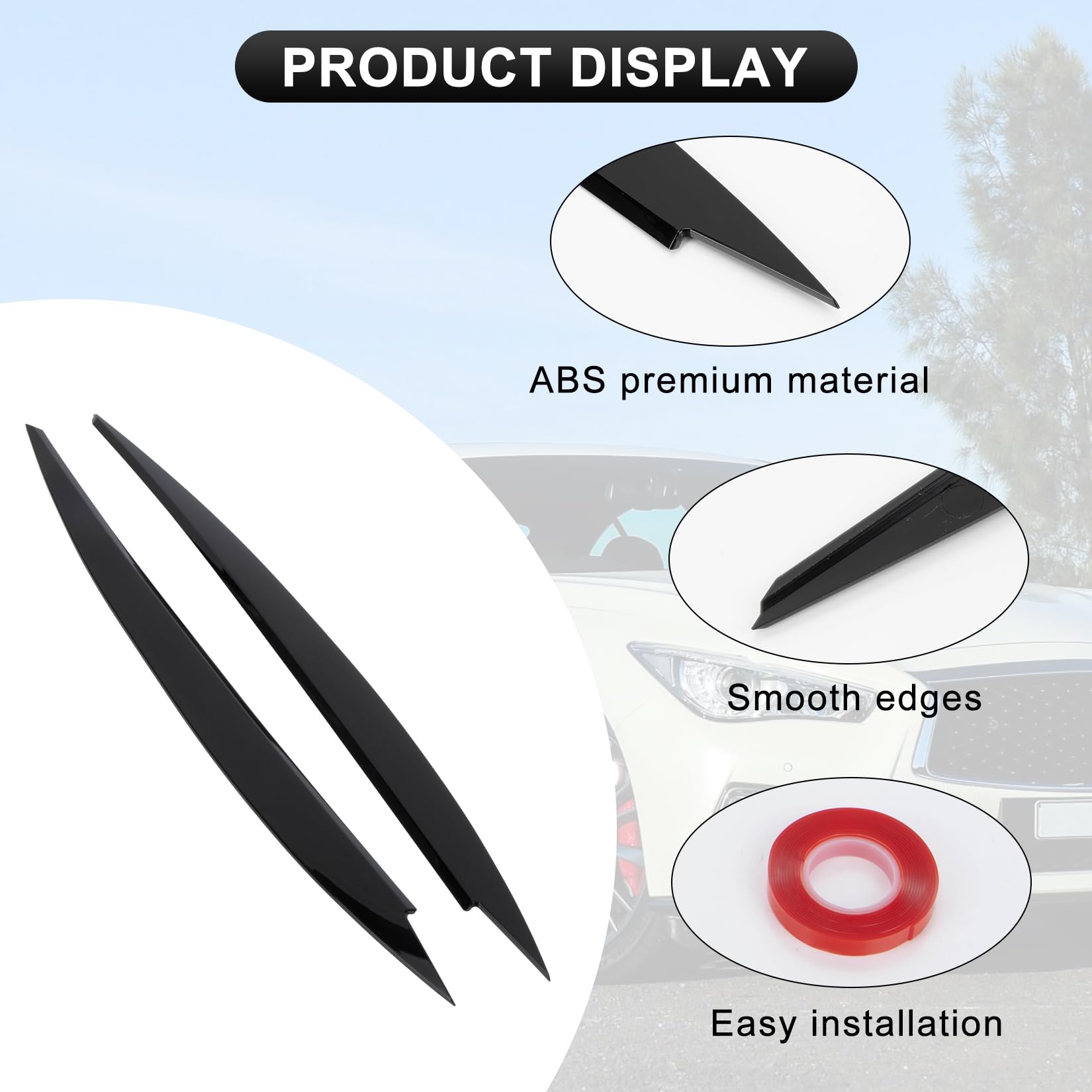 PSLER Cejas para Faros Delanteros para VW Golf 7 GTI MK7 Cubiertas para Párpados Cubierta para Cejas Párpado para Faros Delanteros para VW Golf 7 GTI MK7