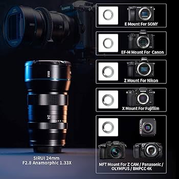 新品同様 SIRUI 24mm F2.8ソニーEマウント 中古)SIRUI (シルイ) 24mm F2.8 Anamorphic (ソニーE/APS-C用
