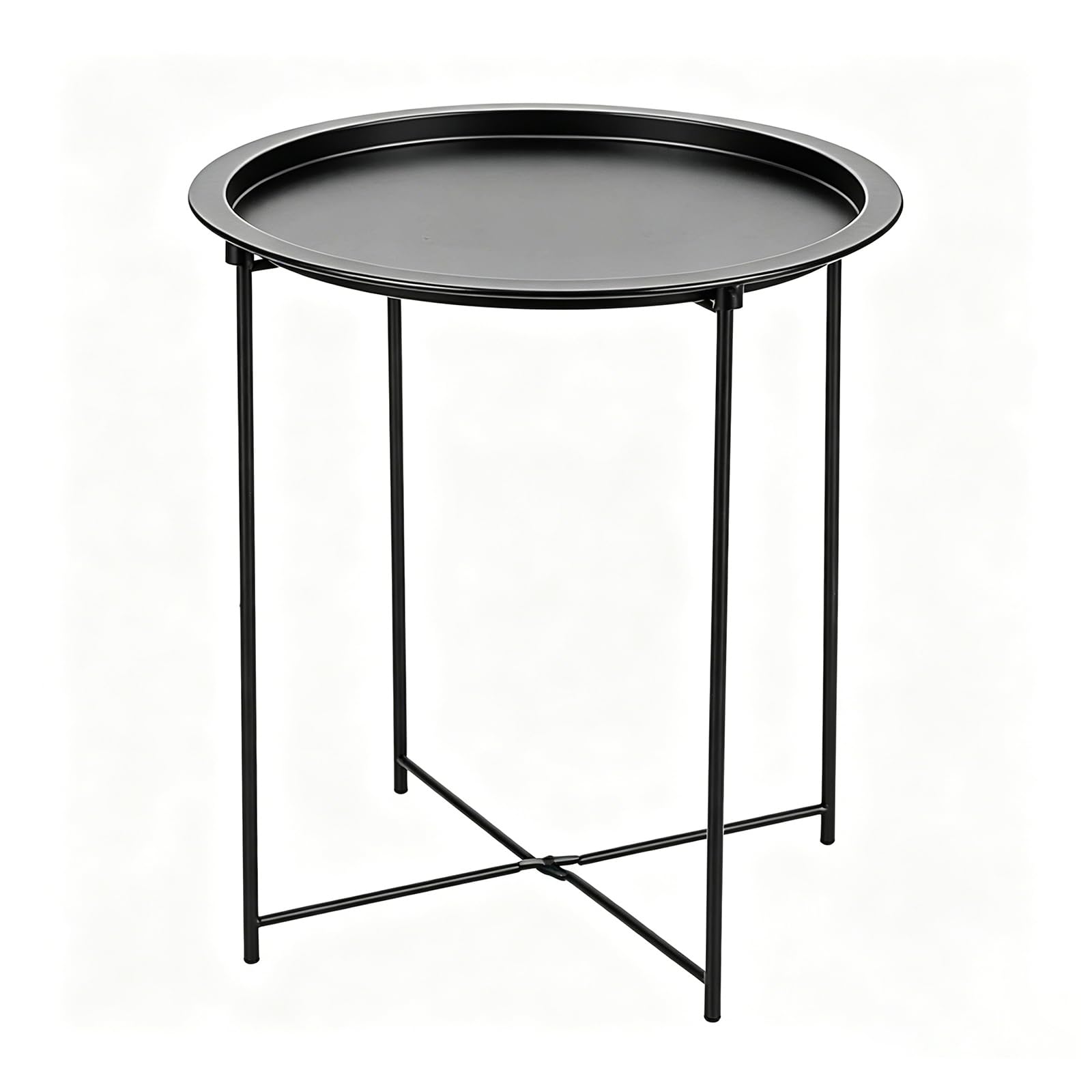 ATRBNCX Modern Metal Plant Stand Indoor Outdoor, Corner Shelving Rack With Removable Tray, Tall Planter Display Table For Home, Garden, Patio, Bathroom(Color:Black)
