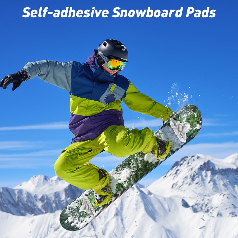 Snowboard Stomp Pads, Snowboard Antidérapant Tapis Transparent Stomp Grip Pad pour Le Ski Montagne Enneigée Grip Pad pour Hiver Neige Glace Ski Accessoires