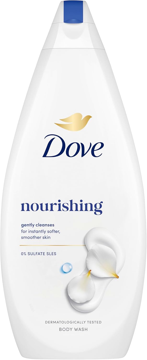 Dove Nourishing Body Wash Body Cleanser shower gel with plant-based moisturisers for softer, smoother skin after one shower 720 ml