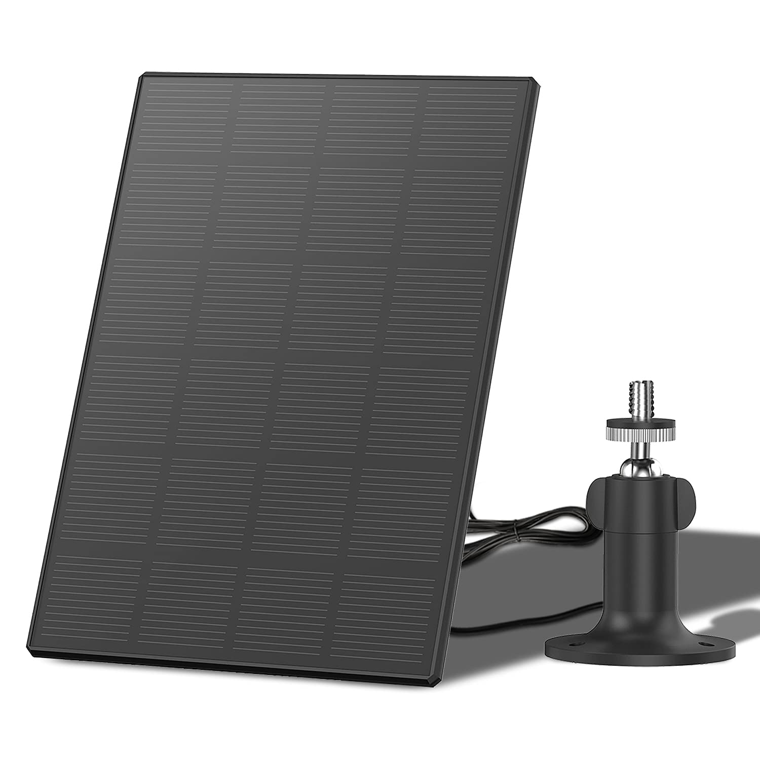 DCTSolar Panel Compatible with Wireless Security Camera, Waterproof Solar Panels Powering for Outdoor Solar Camera, 10ft Charging Cable, Adjustable Mounting Bracket