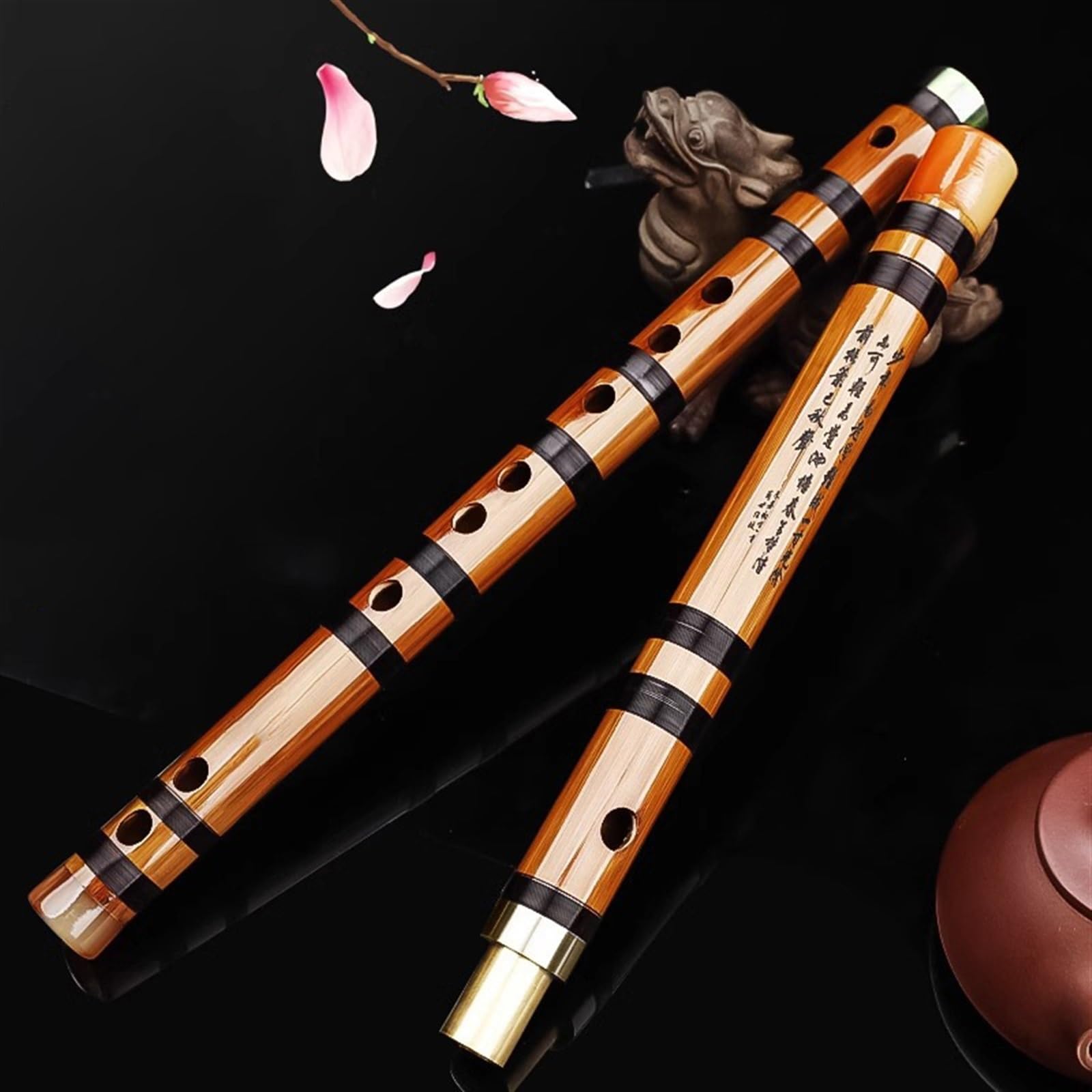 Amazon | 竹笛セット 初心者向けの上級二段笛、竹笛、横笛